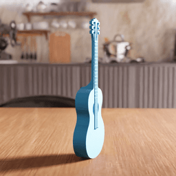 Classical Guitar Decorative Prop Figurine 3d model
