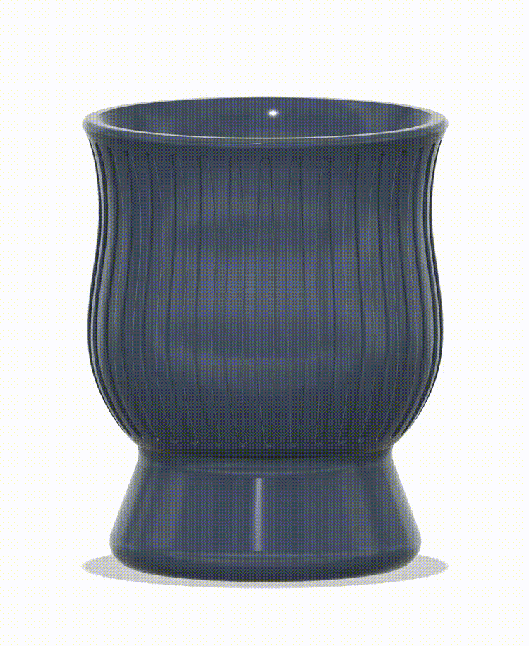 Modern Ribbed Planter 3d model
