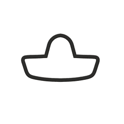 Sombrero Cookie Cutter STL File - 4 inches 3d model