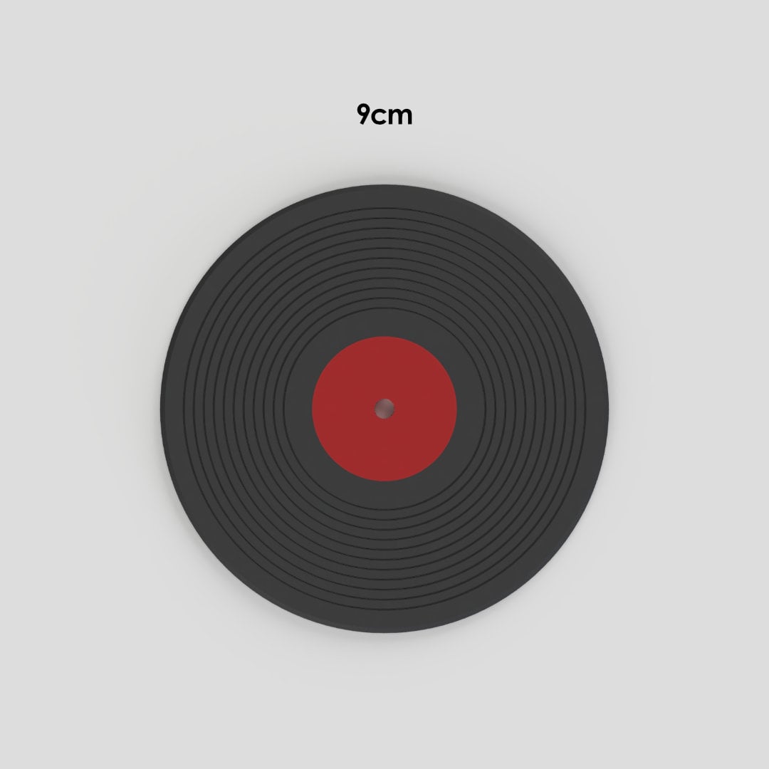Gramophone Coaster Set 3d model