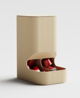 Coffee Capsule Holder - Fluted Pattern - Nespresso Vertuo Dolce Gusto Pod Organizer 3d model