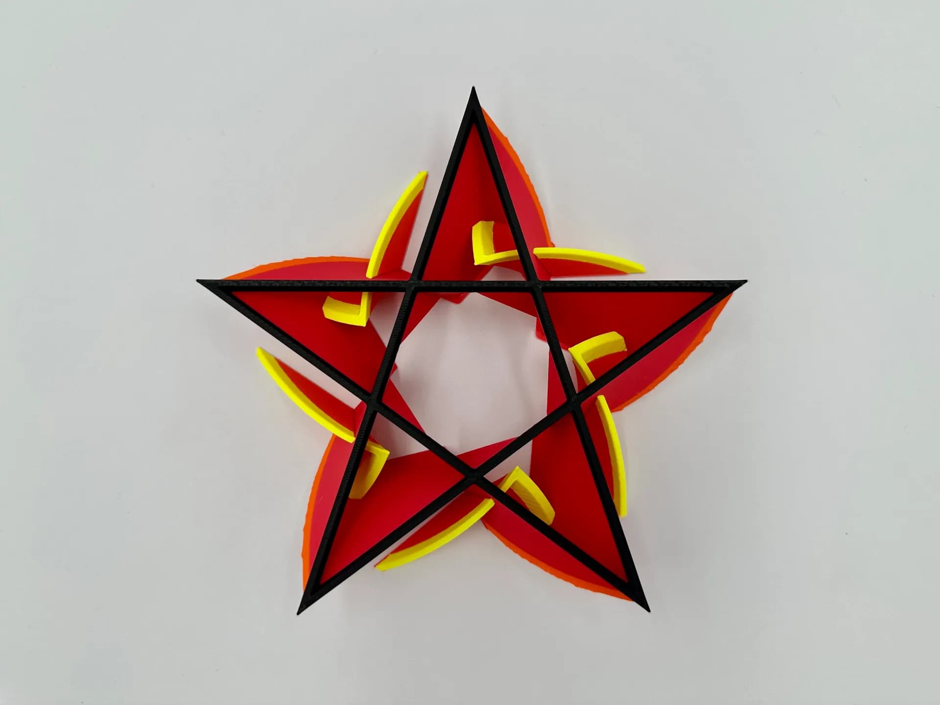 Flaming Pentagram Flower 3d model