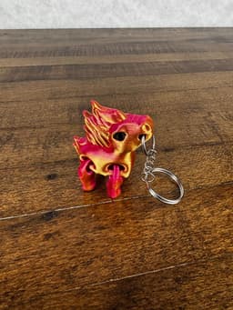 Fire Horse Fidget Keychain 3d model