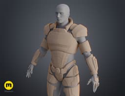 N7 Male Shepard Armor - Mass Effect 3d model
