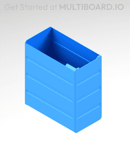 2x4x3.5 LU - Labelled - MultiBin Simple Drawer 3d model