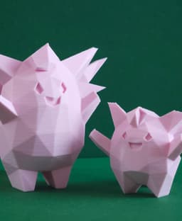 Cleffa Low Poly Pokemon 3d model