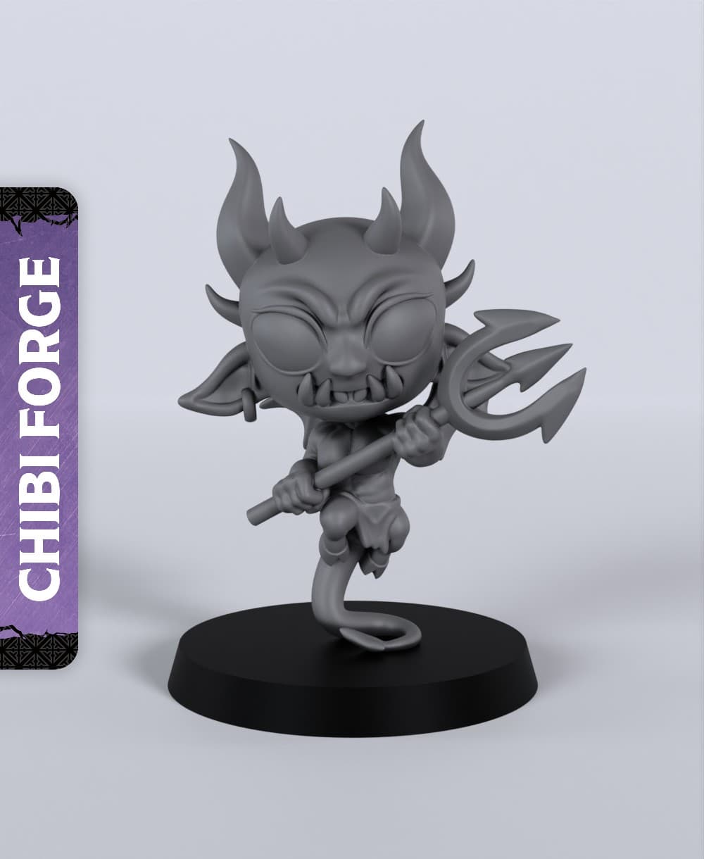 Imp with Trident - With Free Dragon - 5e DnD Inspired for RPG and Wargamers 3d model