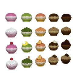 Cupcake Puffs 3d model