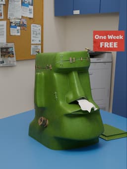Frankenstein x Moai Tissue Box 3d model