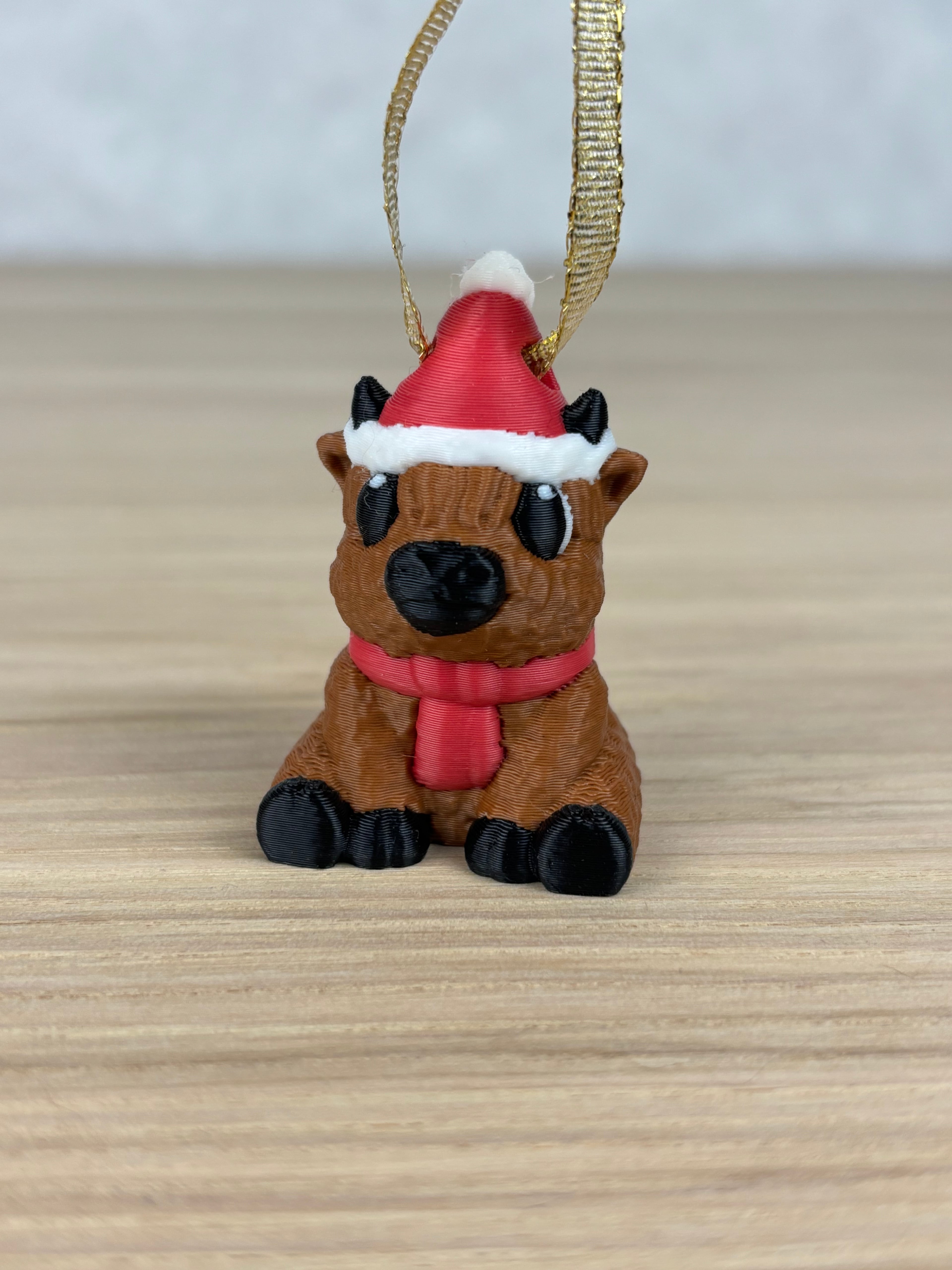 Christmas Highland Cow Ornament 3d model