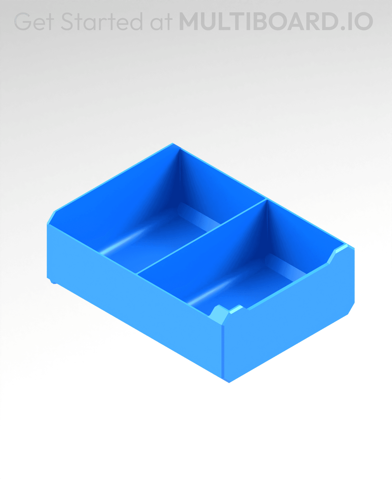 2x1x2.5 LU - Row Divided - MultiBin Simple Drawer 3d model