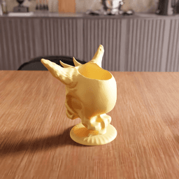 Gothic Horned Demon Skull Planter 3d model