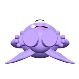 Cute Cryptid Cyclops Bat Kawaii Monster Figure 3d model