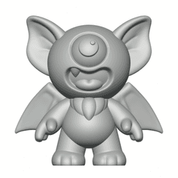 Cute Cryptid Cyclops Bat Kawaii Monster Figure 3d model