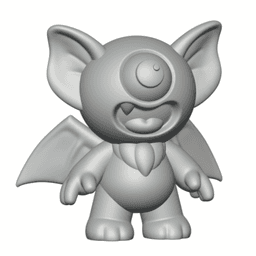 Cute Cryptid Cyclops Bat Kawaii Monster Figure 3d model