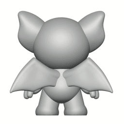 Cute Cryptid Cyclops Bat Kawaii Monster Figure 3d model