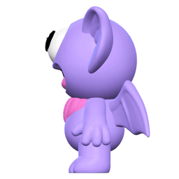 Cute Cryptid Cyclops Bat Kawaii Monster Figure 3d model