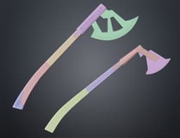 Gimli Throwing Axes - Lord of the Rings 3d model