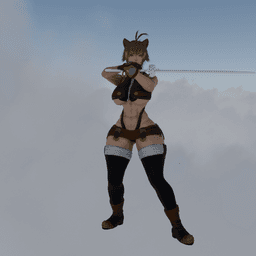 Curvy Katana Cat Woman v2.0 3d model