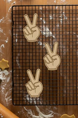 Peace Cookie Cutter, Biscuit Cutter 3d model