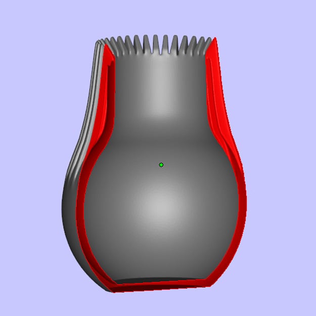FLUTED RIBBED PLANTER POT 3d model