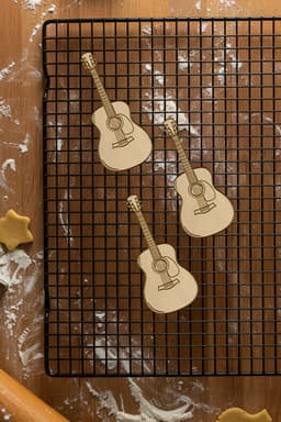 Acoustic Guitar Cookie Cutter, Biscuit Cutter 3d model
