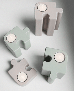 Puzzle tea light holder 3d model