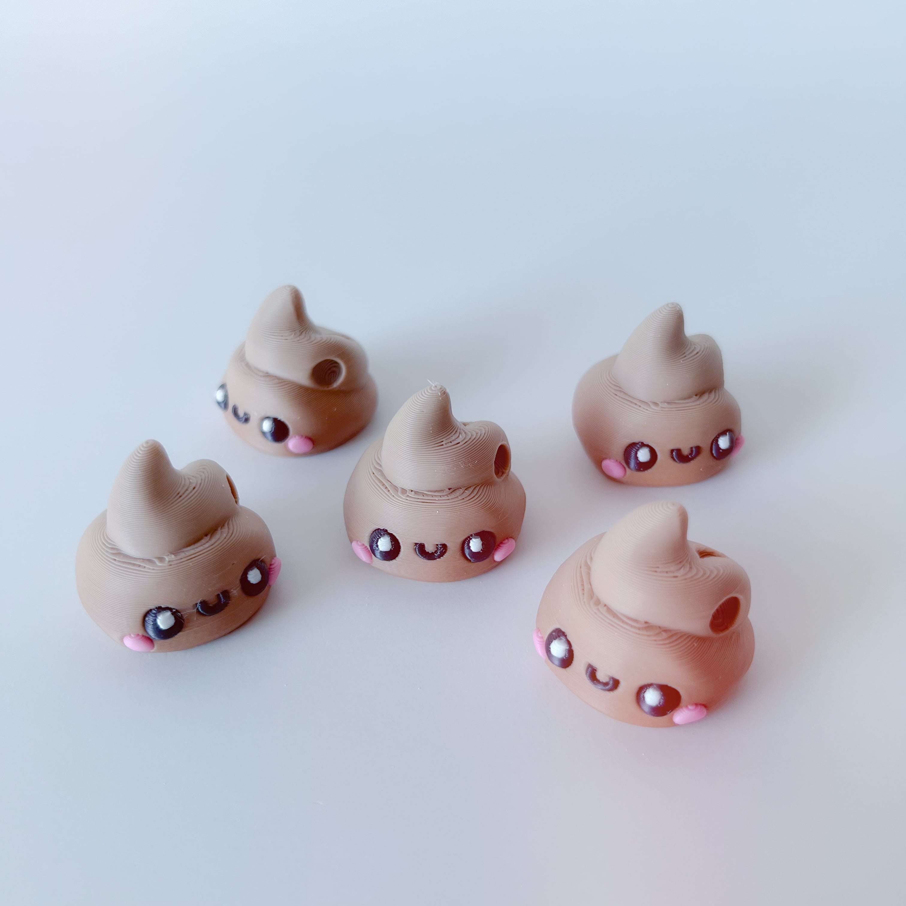 Poop and Toilet paper keychains 3d model