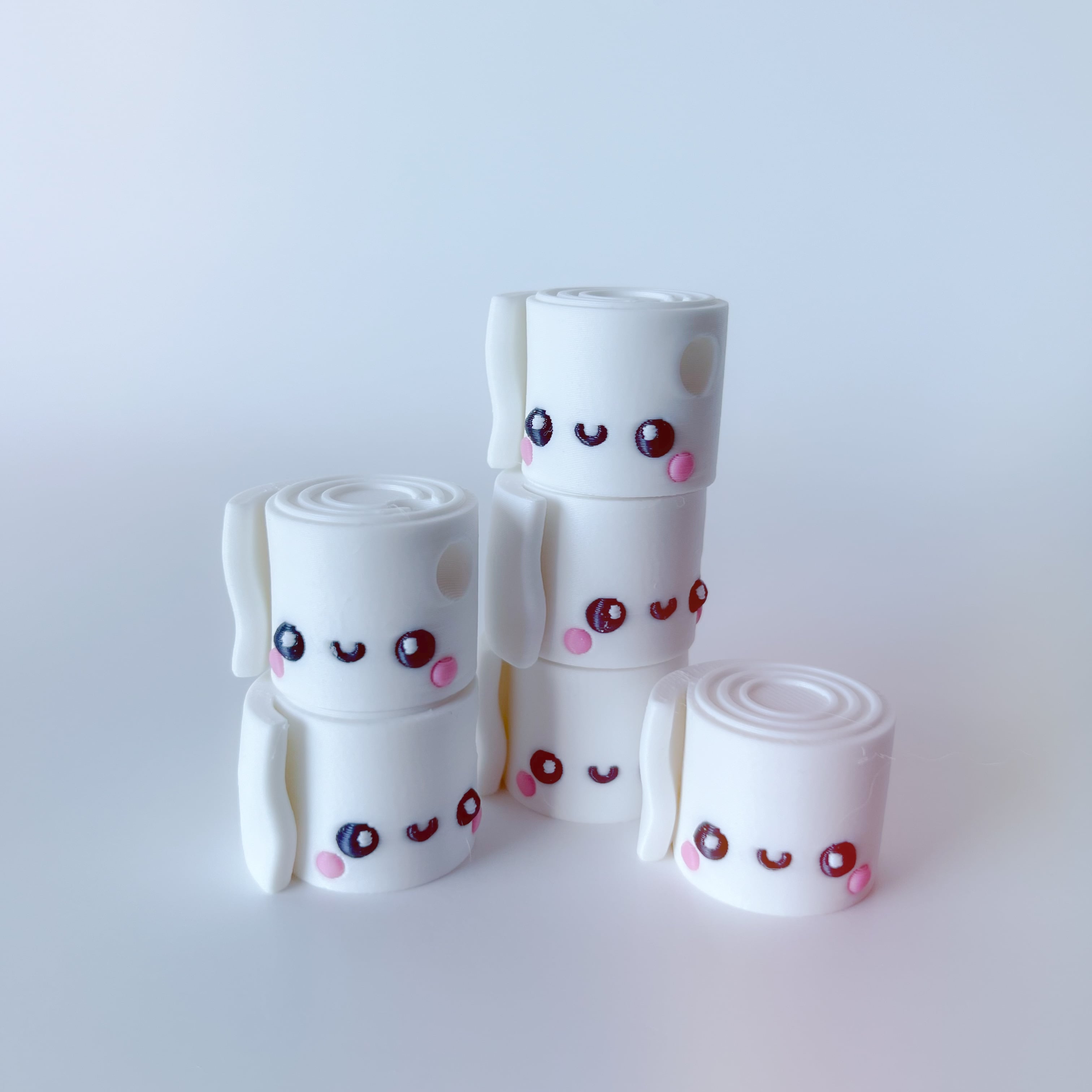 Poop and Toilet paper keychains 3d model
