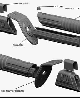 Darksaber with stand 3d model