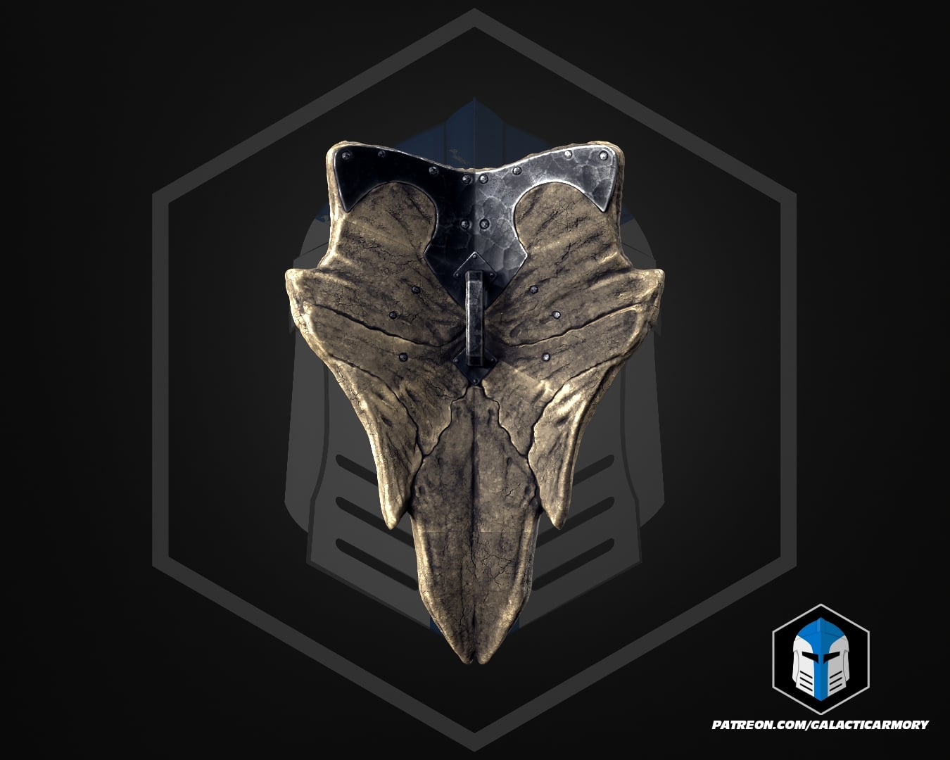 Dragonbone Shield - 3D Print Files 3d model