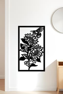 Flower Wall Art, Wall Decor, Home Decor 3d model
