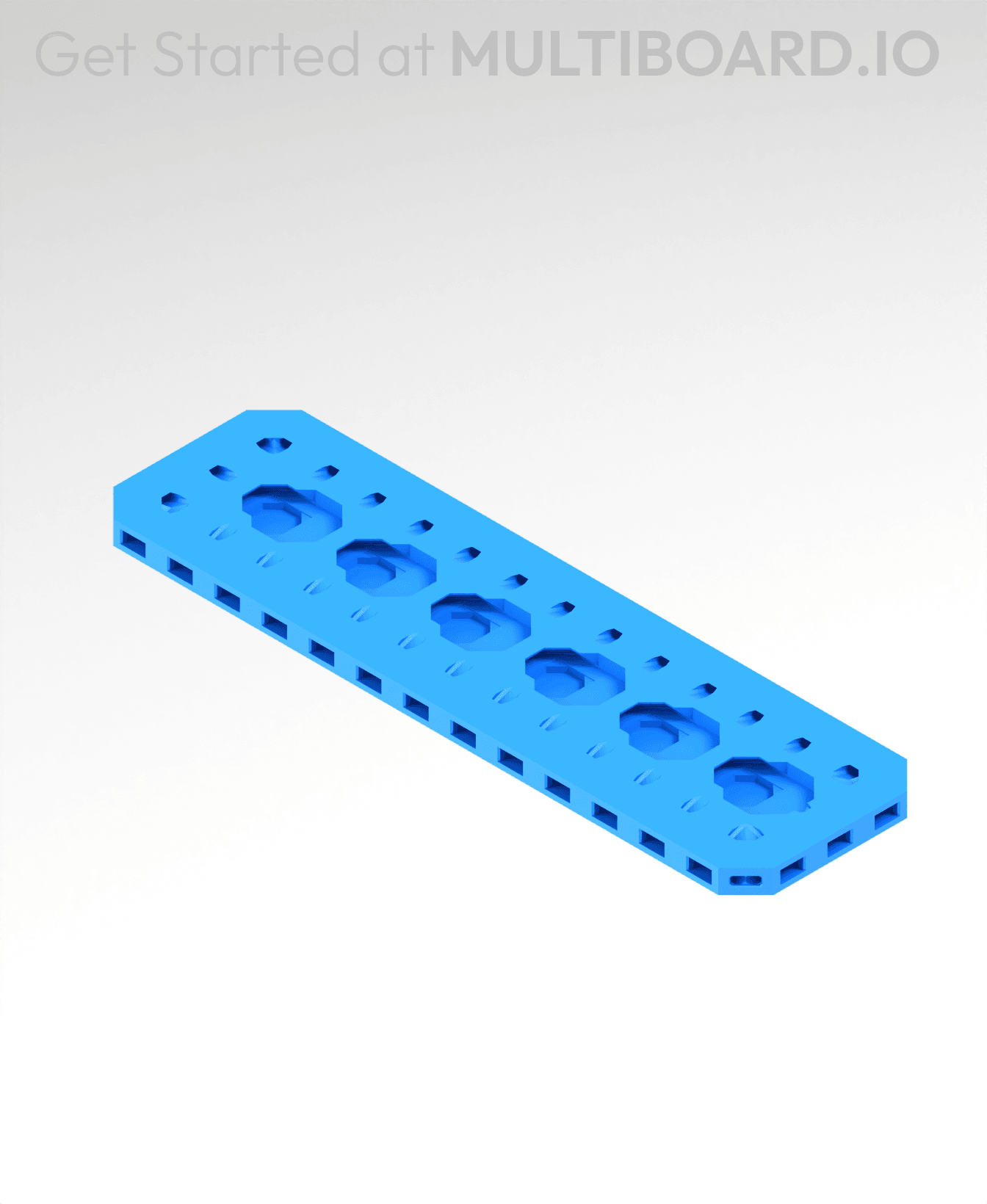 2x7 MU - Point Hole MU - MultiBoard Plate 3d model