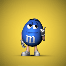Blue M&M Mascot 3d model