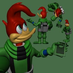 Woody Woodpecker Astronaut 3d model