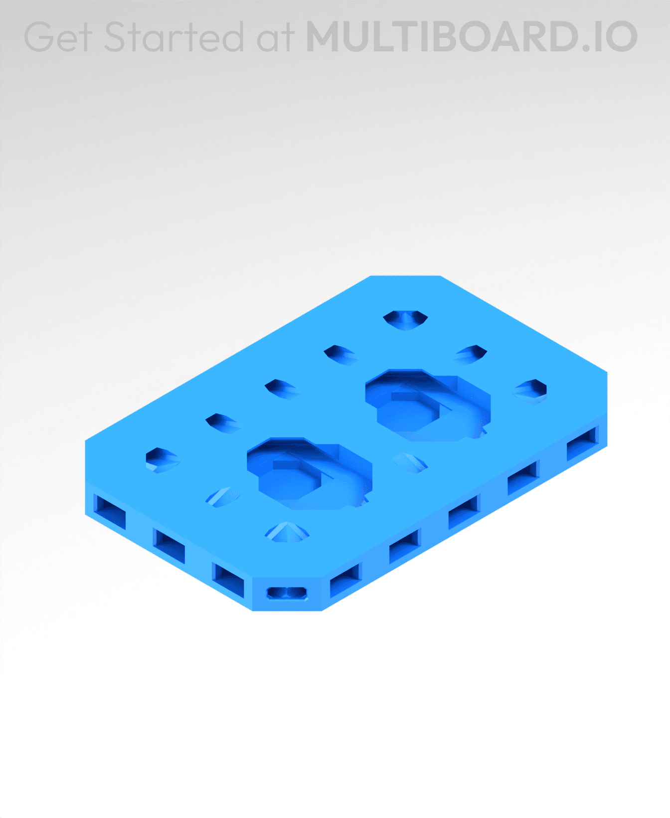 3x2 MU - Point Hole MU - MultiBoard Plate 3d model