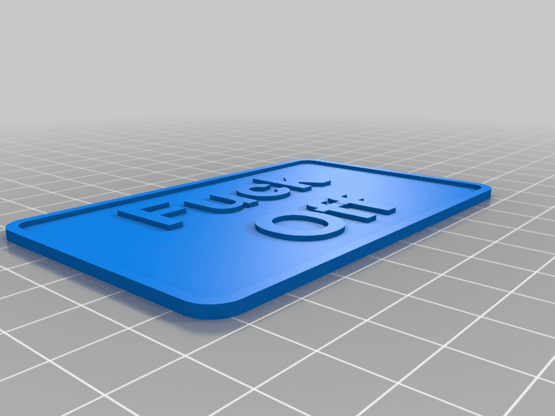 The F*ck Off Card. 3d model