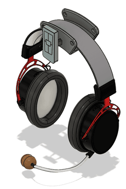 Kingston HyperX Cloud II Headphone Wall Mount 3d model