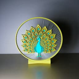 Peacock String Art 3d model
