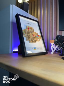 3D Printed Gaming Map - Inspired by "Cache" Fan Art 3d model
