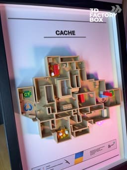 3D Printed Gaming Map - Inspired by "Cache" Fan Art 3d model