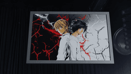 DEATHNOTE 3D PRINT TILE RELIEF ART 3d model