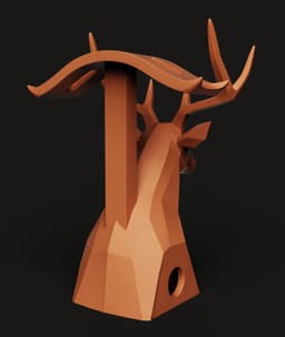 Geometric Deer Headphone Stand | Rainbow Desk Setup 3d model