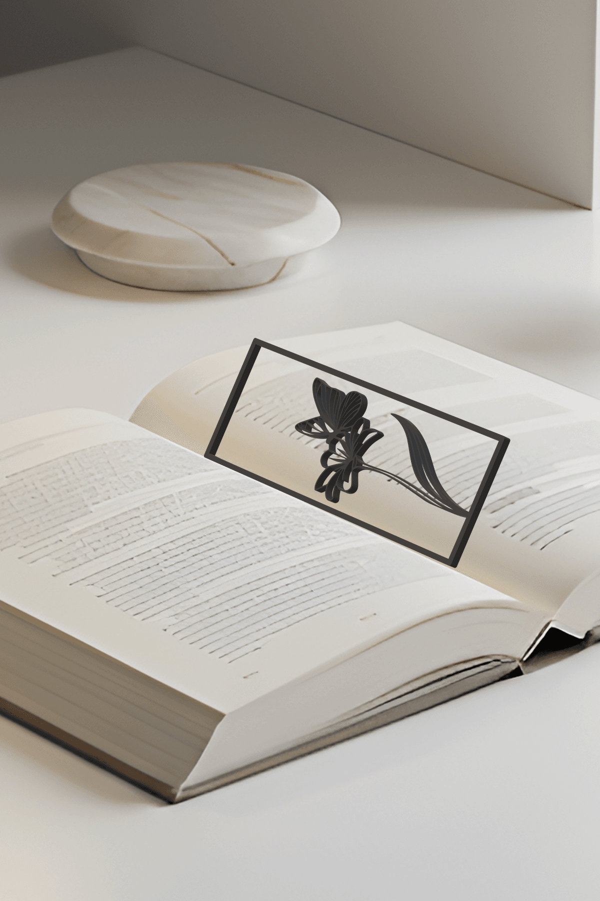 Butterfly and Flower Bookmark, Creativity Bookmark, Gift Idea 3d model