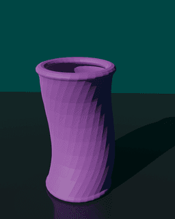 Bendy Vase / Pen holder - Support Free 3d model