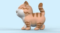 Cute Walking Kitten V2 3d model