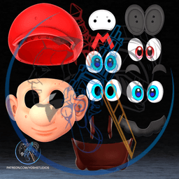 Italian Red Plumber Mask 3D Printer STL File 3d model