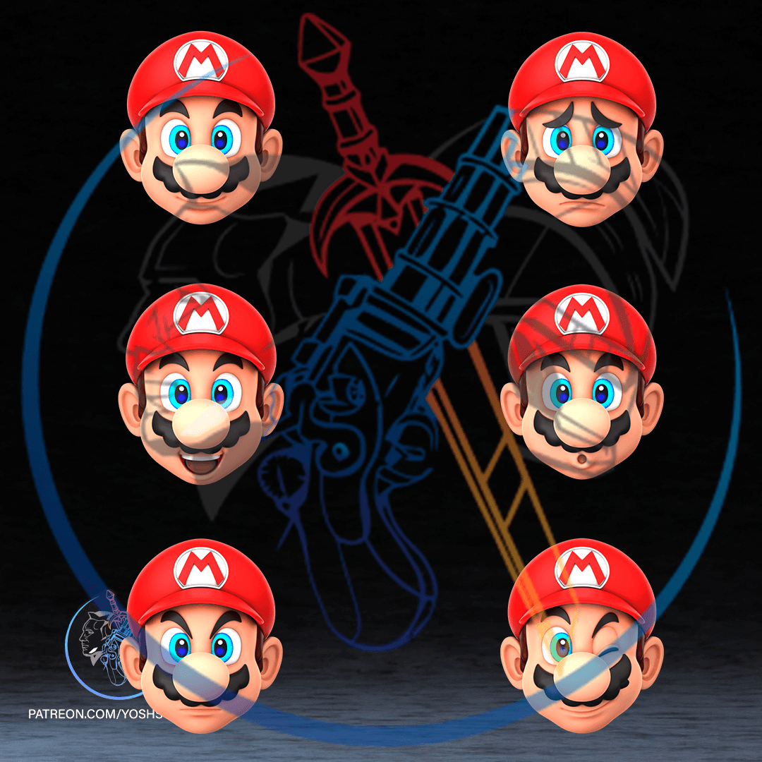 Italian Red Plumber Mask 3D Printer STL File 3d model