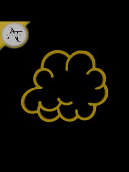 Simple Cloud Symbol - 2D Art 3d model