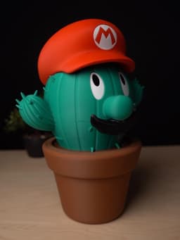 Mario Cactus Container - Single Color 3d model